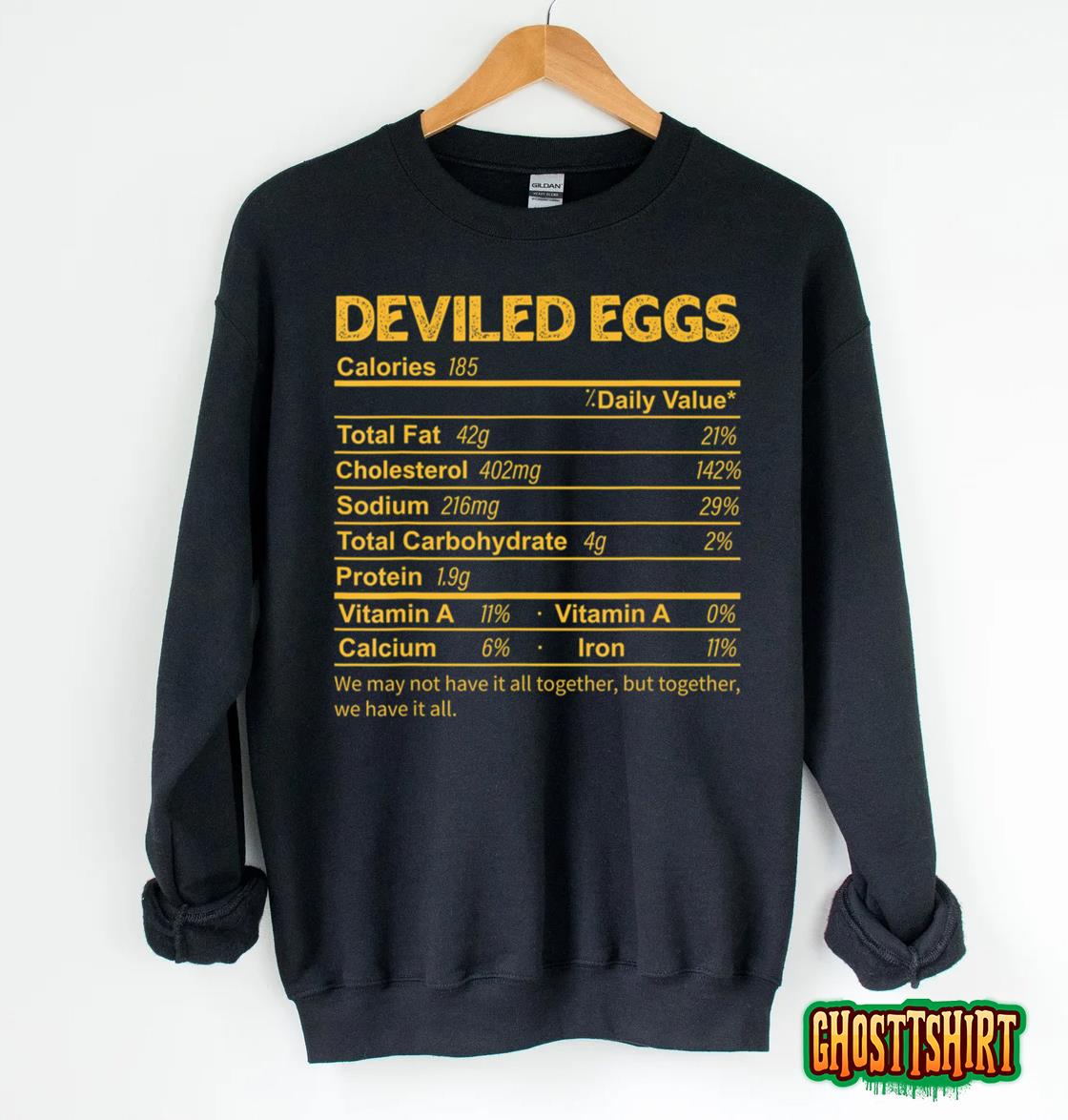 Funny Deviled Eggs Nutrition Facts Thanksgiving Food Sweatshirt