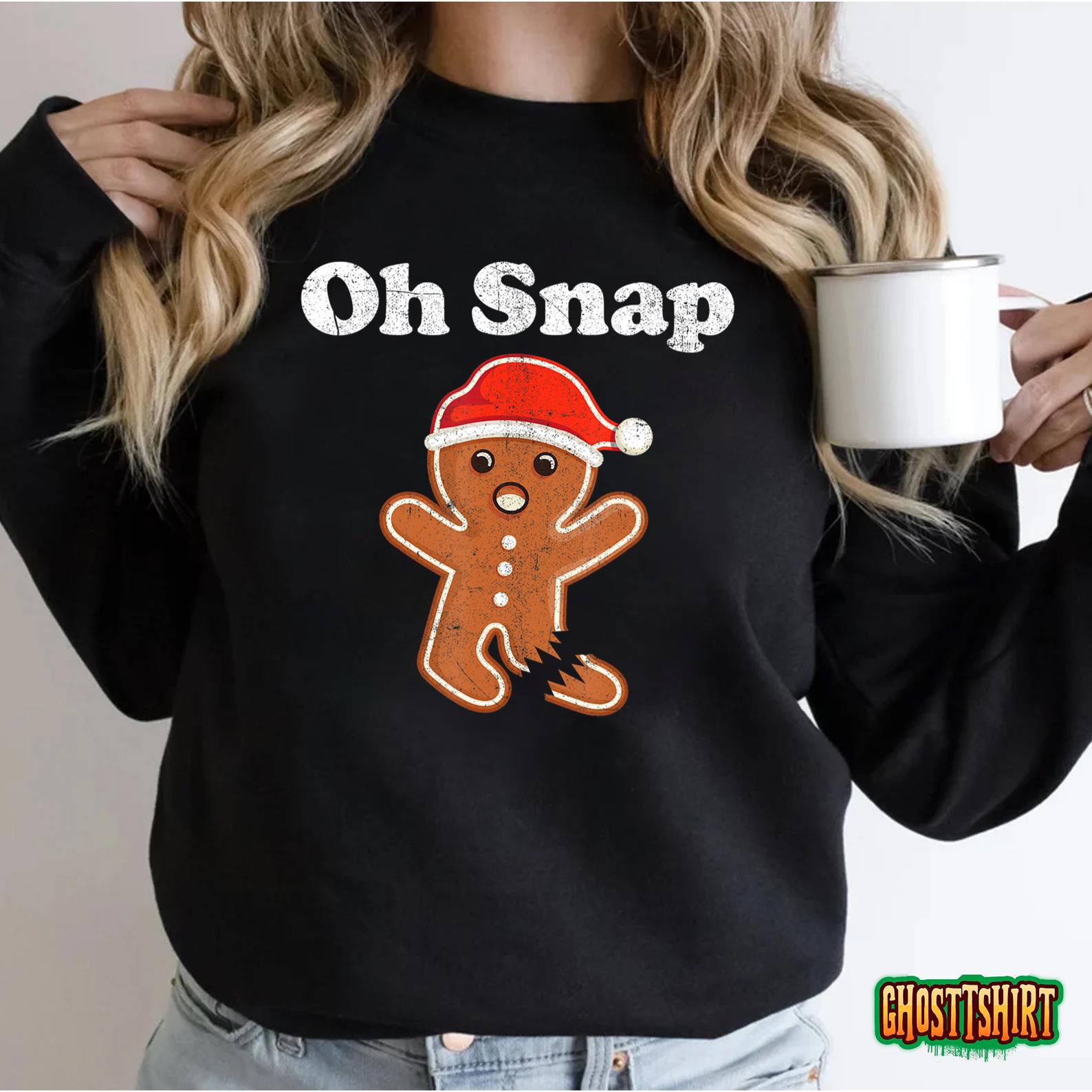 Funny Gingerbread Man Oh Snap Christmas Cookie Costume T-Shirt