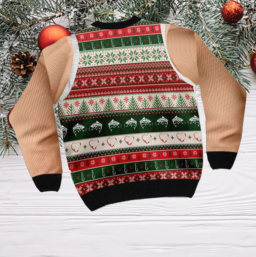 Funny Hairy Chest And Gile Ugly Sweater With Fishing- Best Christmas Gifts 2023