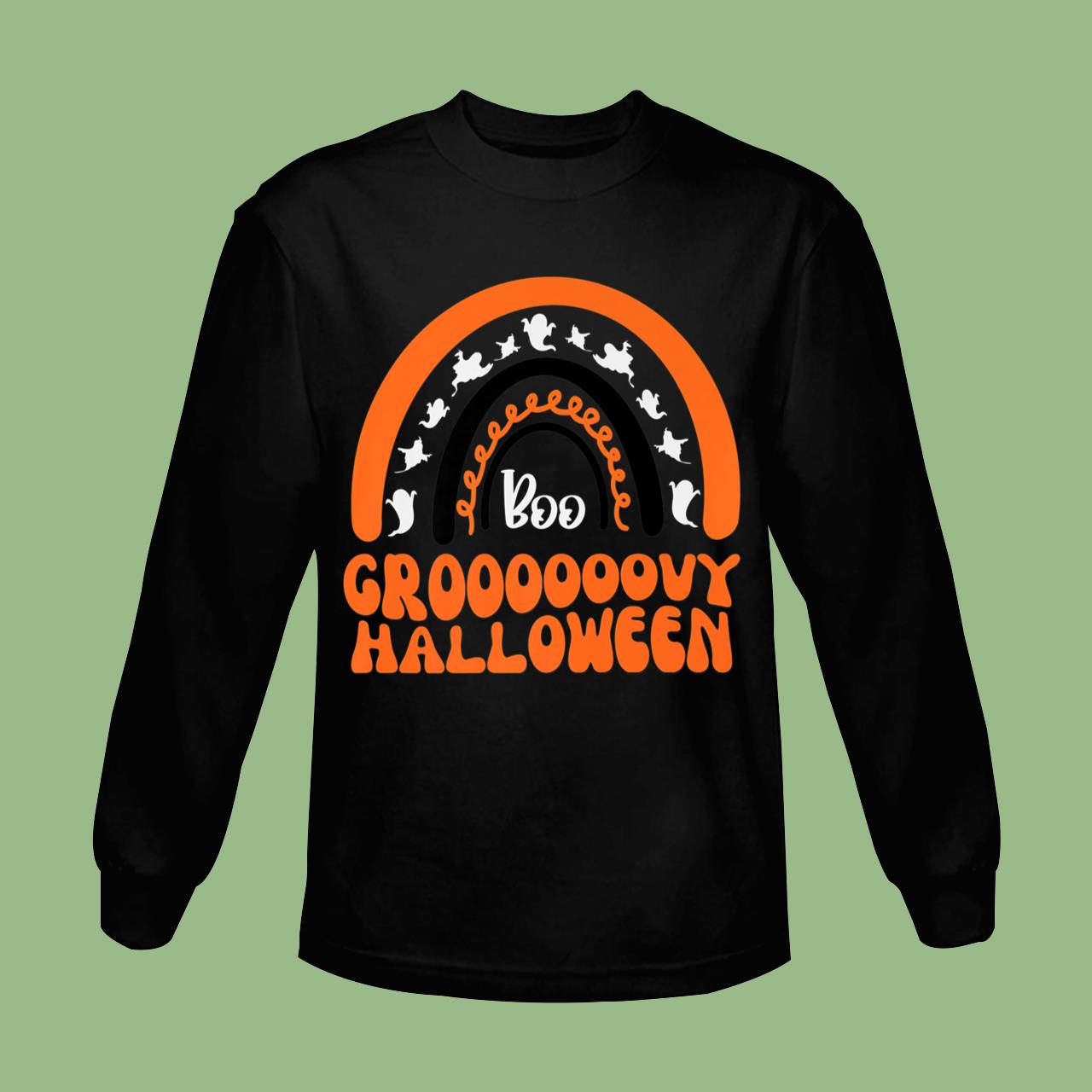 Funny Halloween Rainbow Groovy Halloween T-Shirt