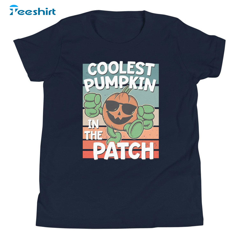 Funny Halloween Shirt, Coolest Pumpkin In The Patch Tank Top Tee Tops