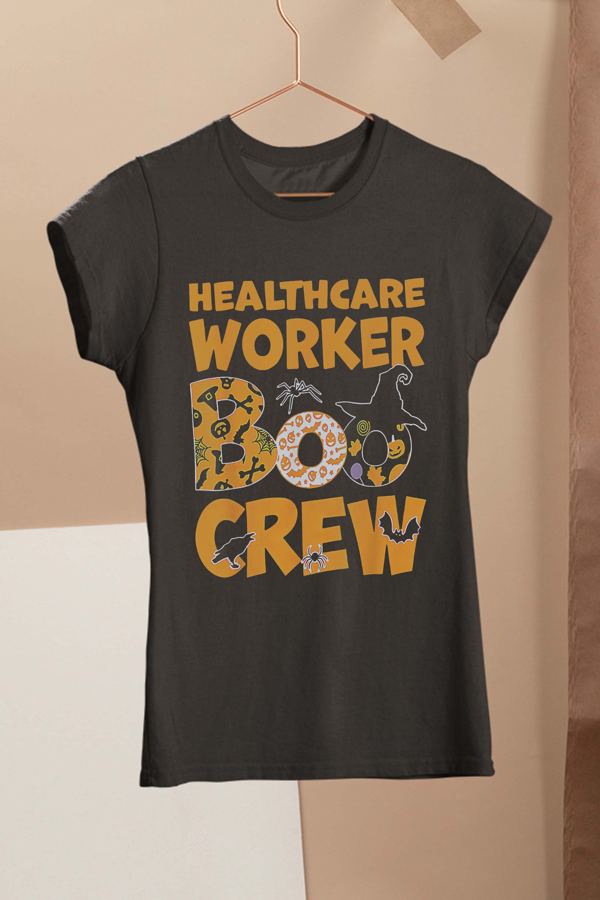 Funny Healthcare Worker Boo Crew Nurse Halloween Costume Gift T-Shirt