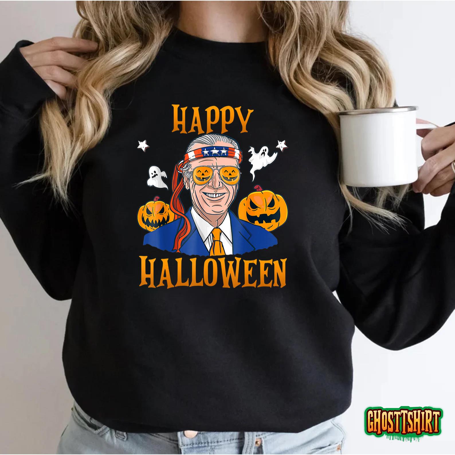 Funny Joe Biden Happy Halloween Confused 4th of July 2022 T-Shirt