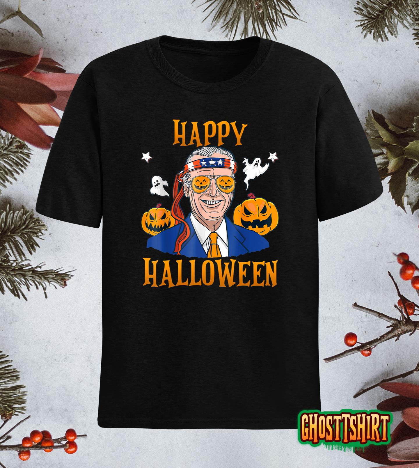 Funny Joe Biden Happy Halloween Confused 4th of July 2022 T-Shirt