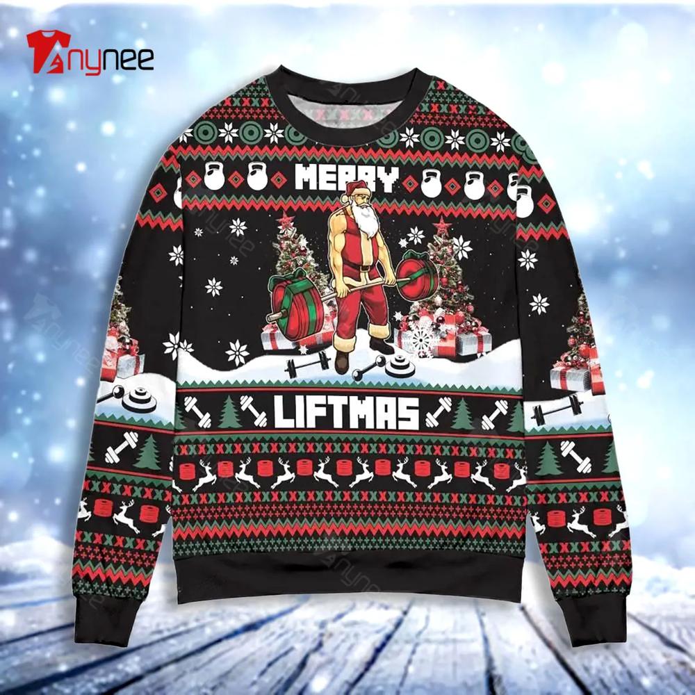 Funny Merry Liftmas Fitness Ugly Christmas Sweater- Best Christmas Gifts 2023