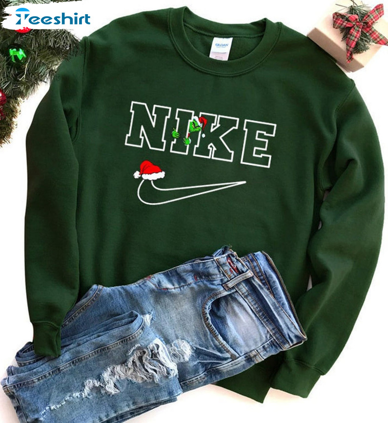 Funny Nike Grinch Christmas Sweatshirt, Hoodie, Long Sleeve