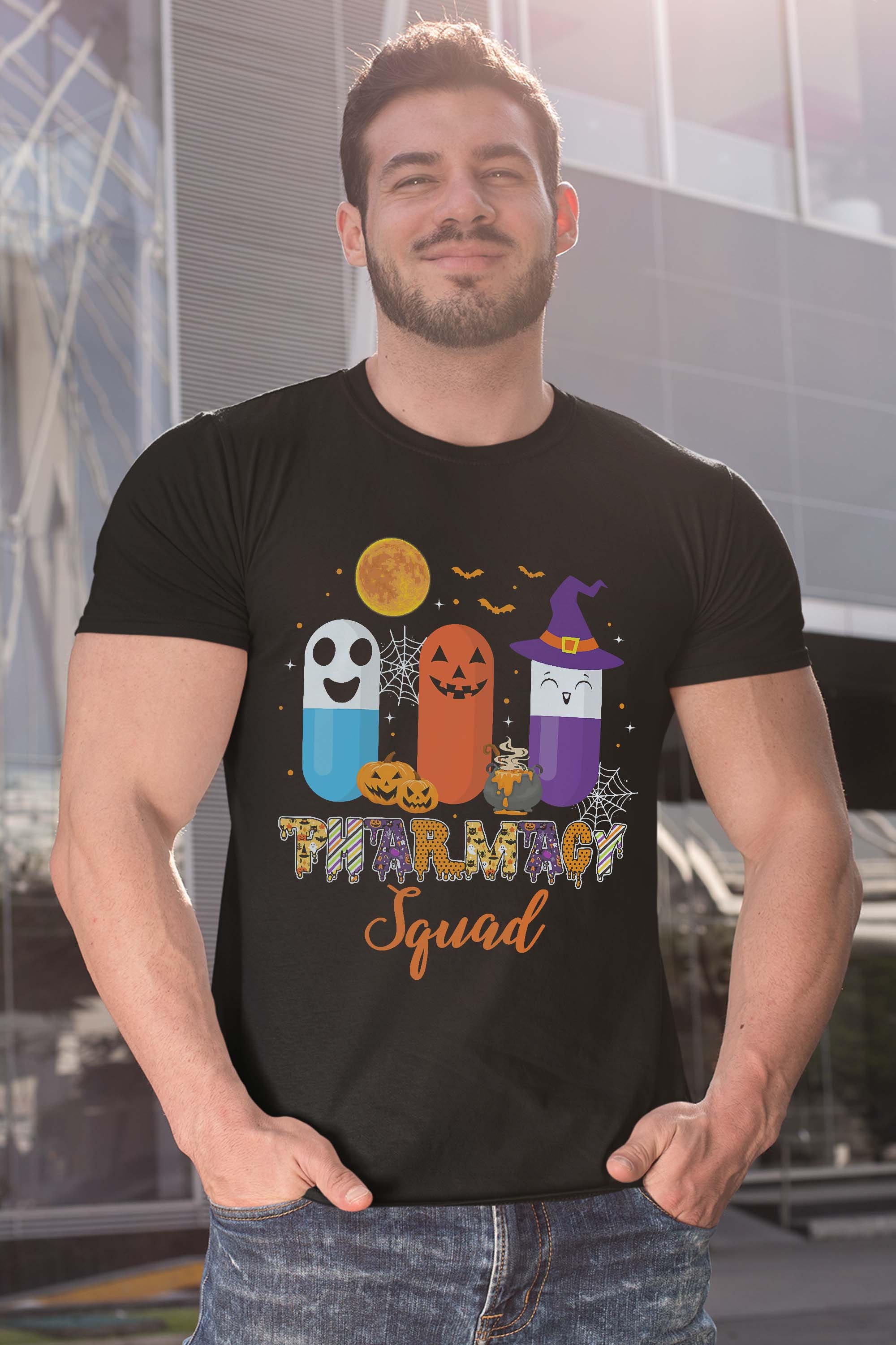 Funny Pills Pharmacy Pharmacist Squad Halloween Costume T-Shirt