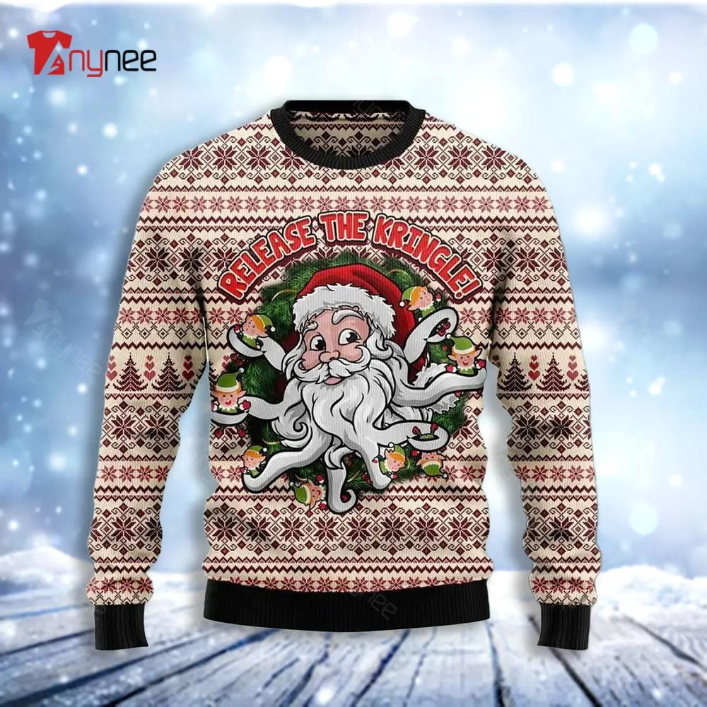 Funny Santa Claus Release The Kringle Ugly Christmas Sweater- Best Christmas Gifts 2023