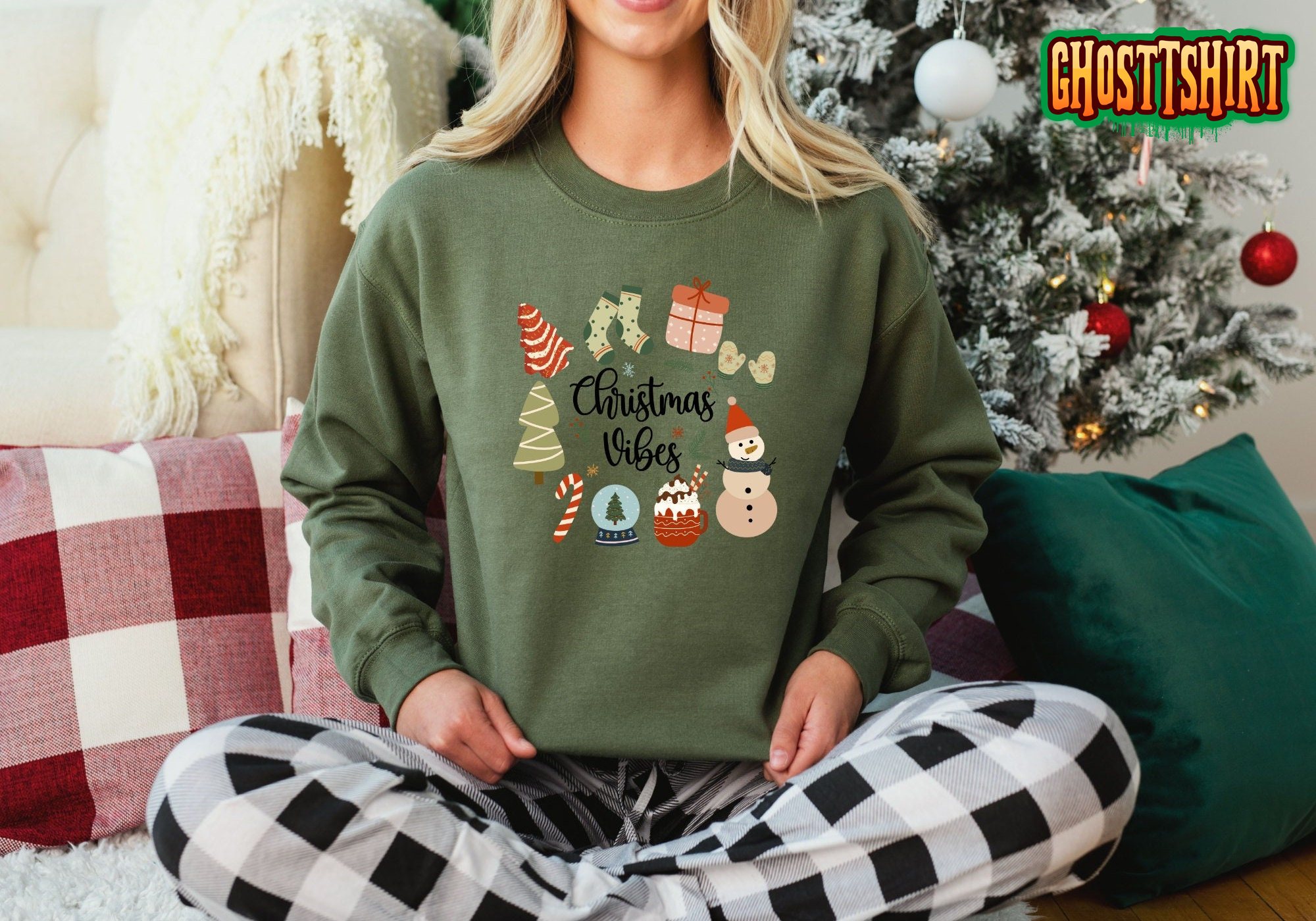 Fuuny Christmas Vibes Cute Sweatshirt