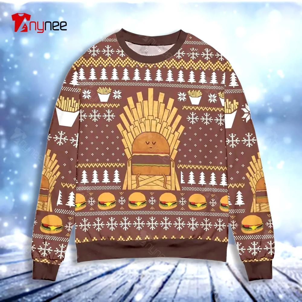 Game Of Fries Game Of Thrones Ugly Christmas Sweater- Best Christmas Gifts 2023