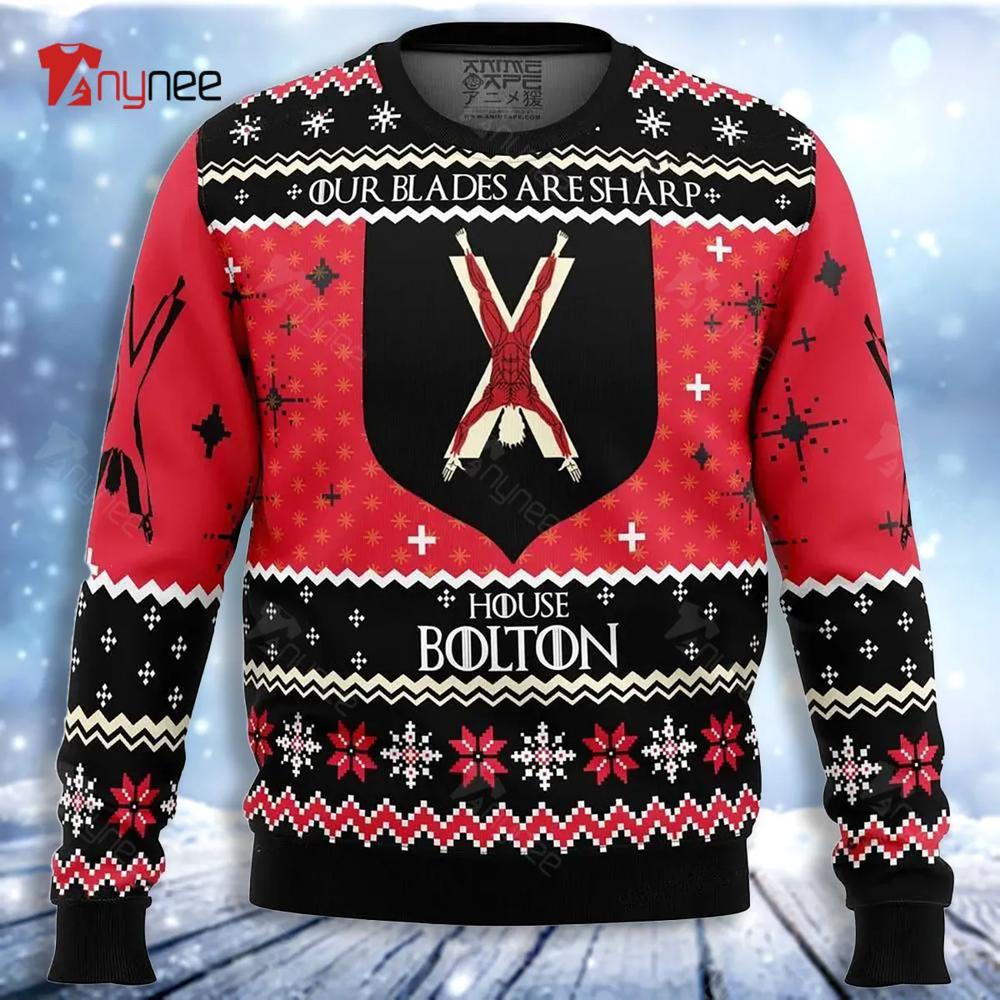 Game Of Thrones House Bolton Christmas Ugly Christmas Sweater- Best Christmas Gifts 2023