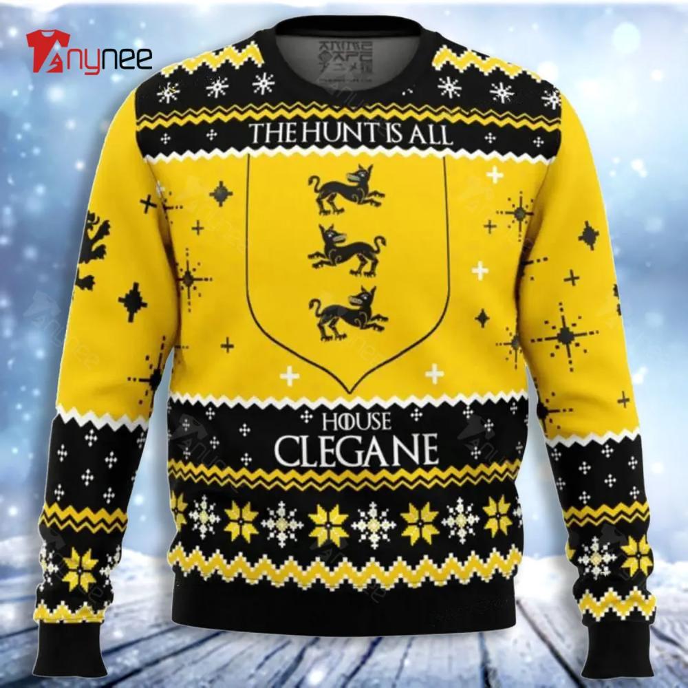 Game Of Thrones House Clegane Ugly Christmas Sweater- Best Christmas Gifts 2023