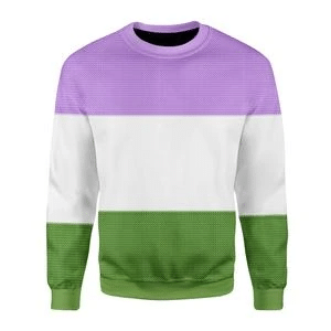 Genderqueer Flag Ugly Christmas Sweater | For Men & Women | Adult | US3350- Best Christmas Gifts 2023