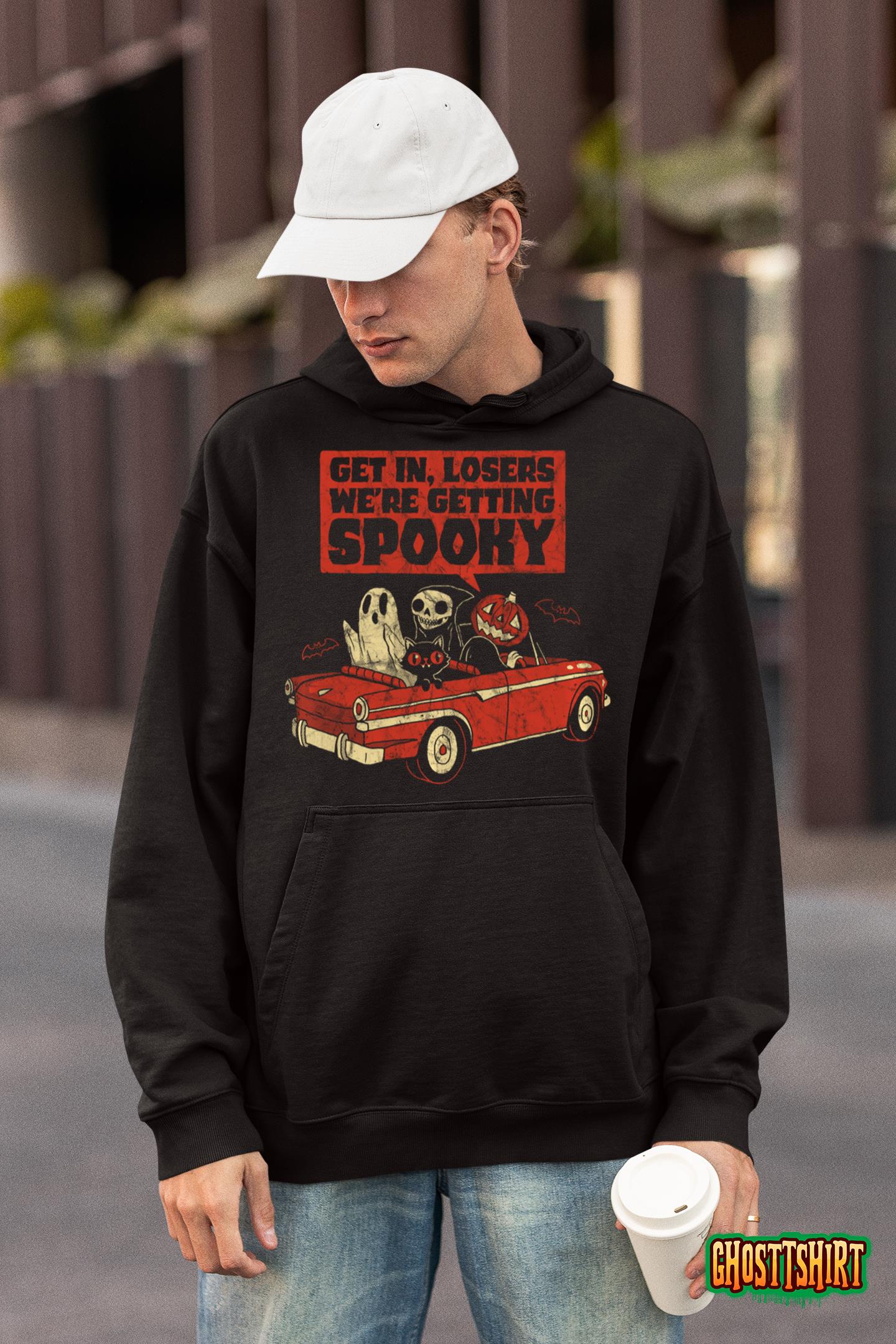 Get In Losers We’re Getting Spooky Halloween Costume Pullover Hoodie