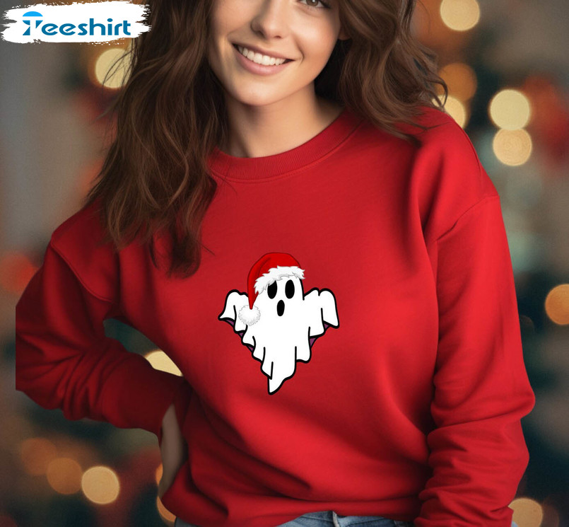 Ghost Christmas Cute Shirt, Ghost Xmas Sweater Crewneck