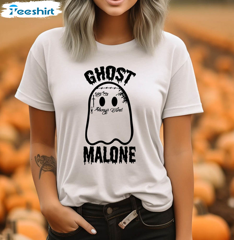 Ghost Malone Groovy Shirt , Funny Halloween Long Sleeve Sweater For Men And Women