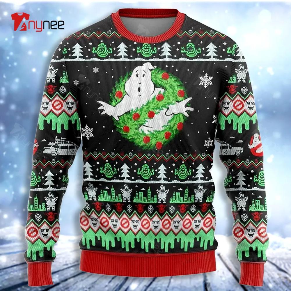 Ghostbusters Black Ugly Christmas Sweater- Best Christmas Gifts 2023