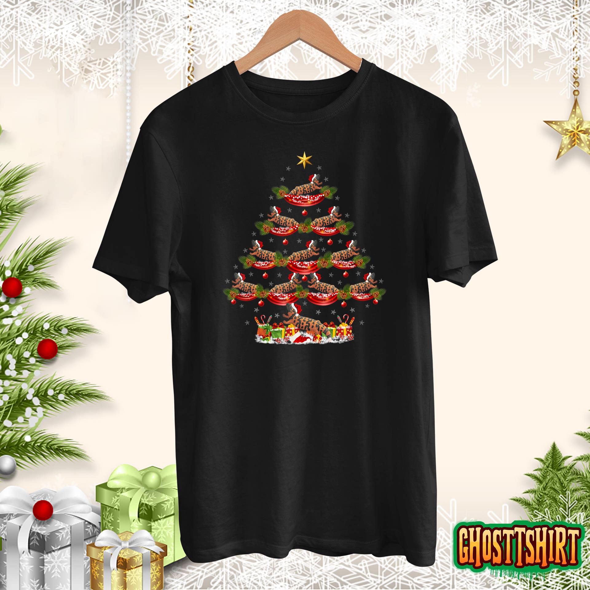 Gila Monster Lover Xmas Holiday Gila Monster Christmas Tree T-Shirt