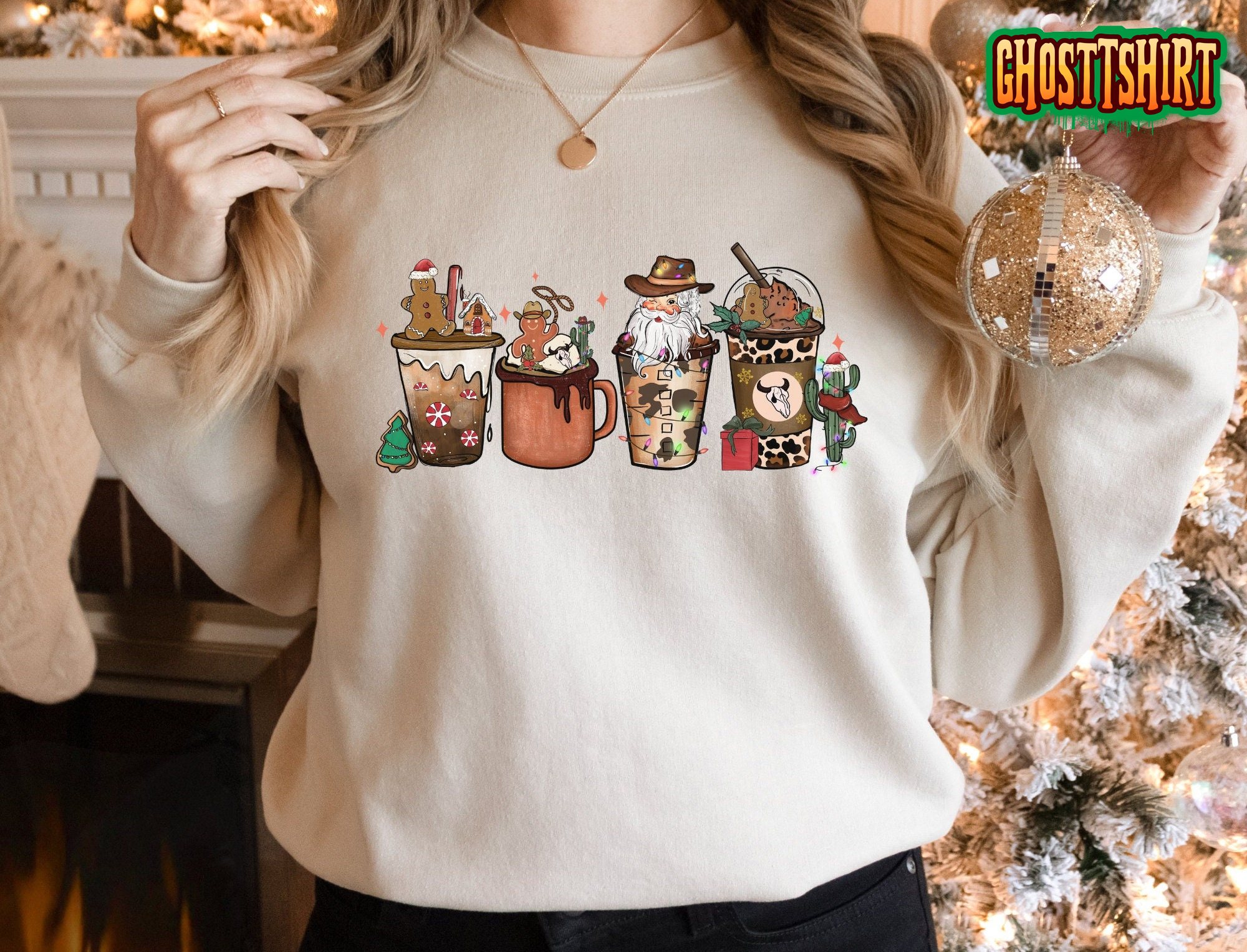 Gingerbread Coffee Christmas Sweatshirt