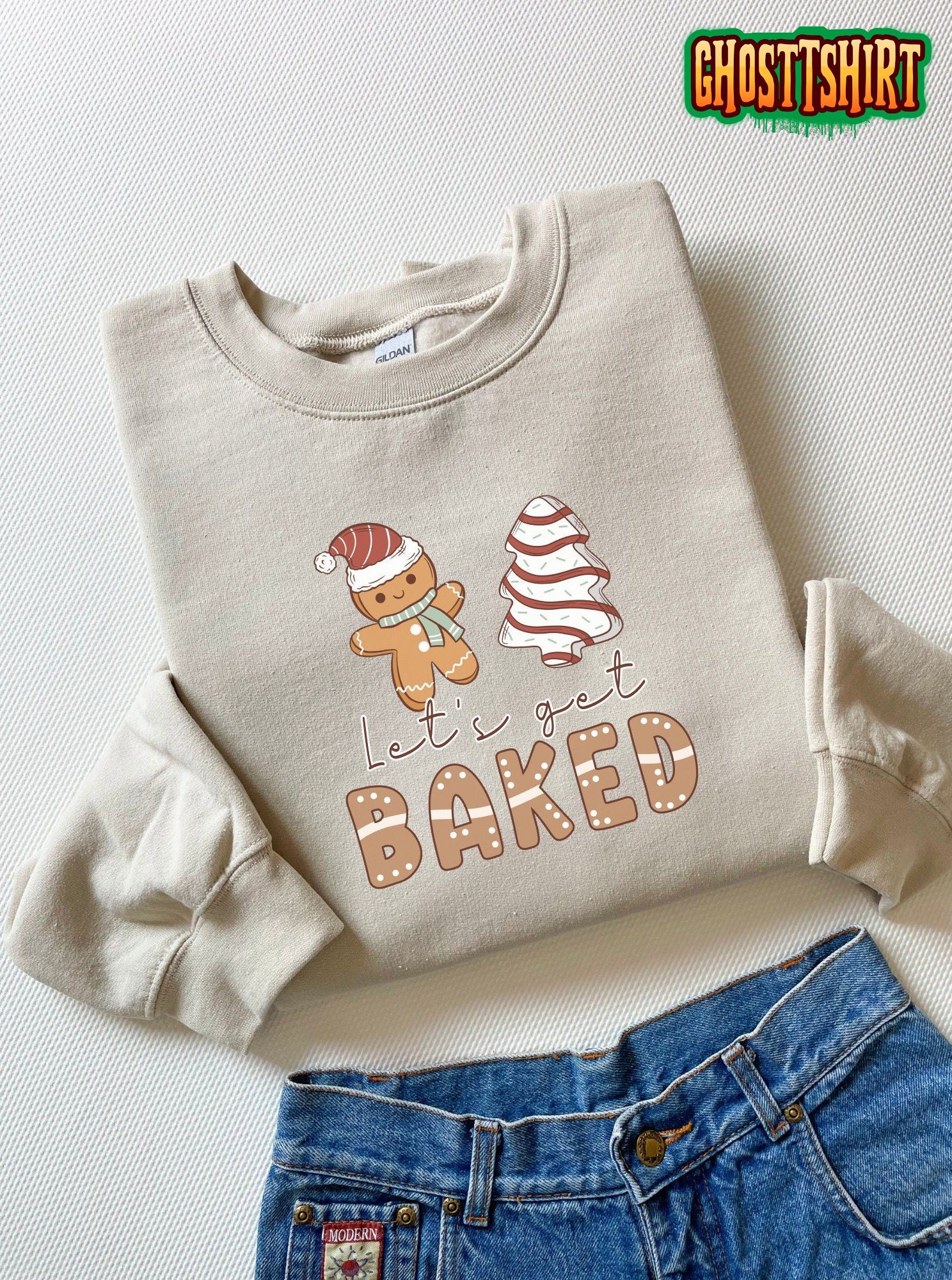 Gingerbread Lets Get Baked Sweatshirt