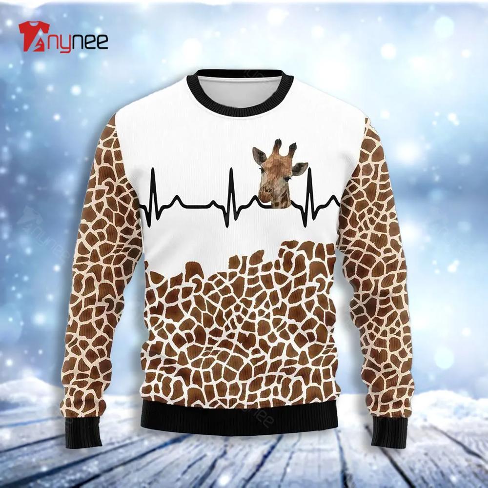 Giraffe Heart Ugly Christmas Sweater- Best Christmas Gifts 2023