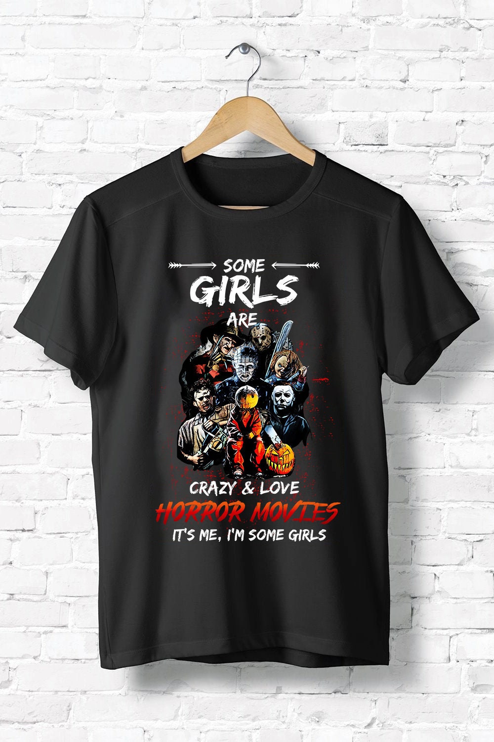 Girls Love Horror Movies T-Shirt