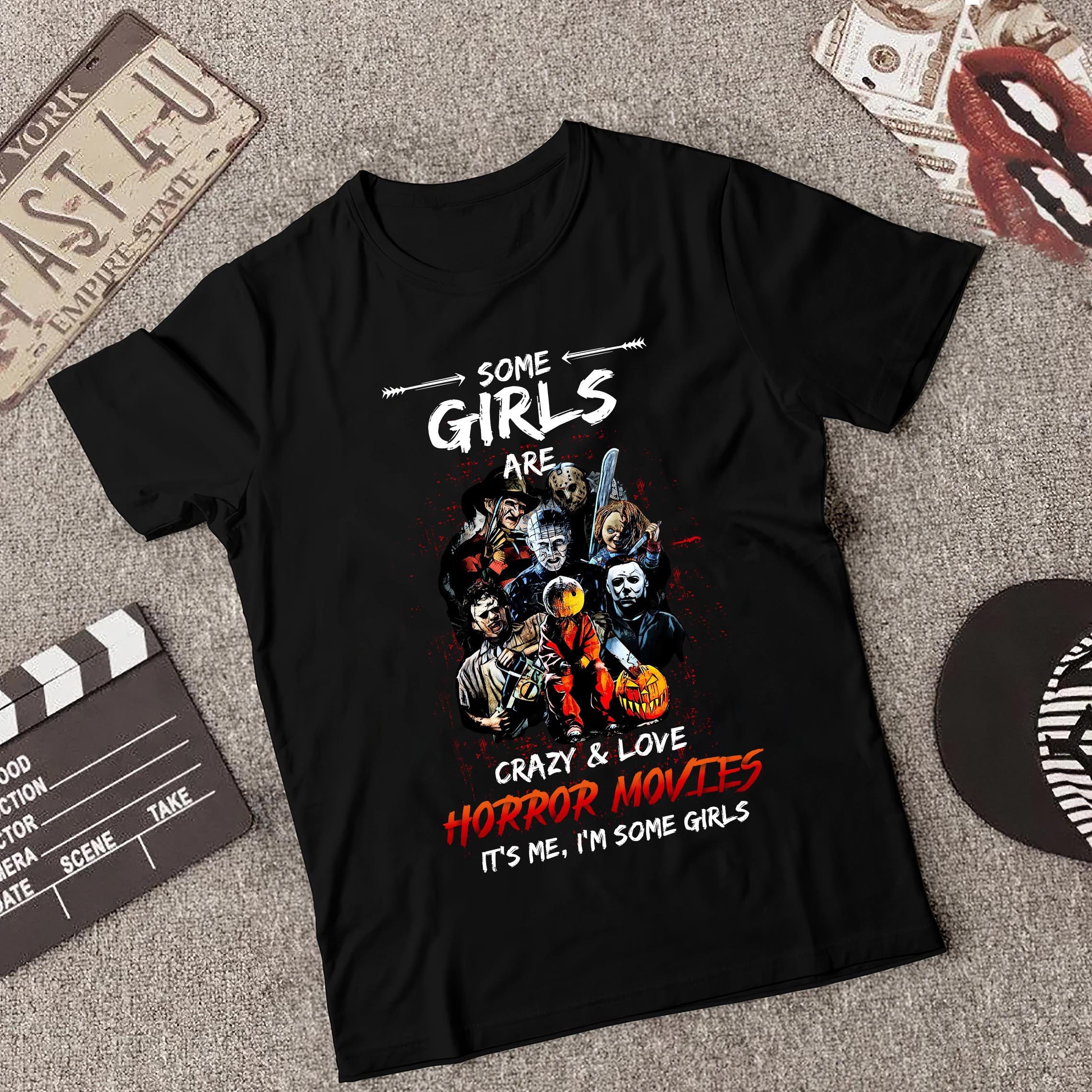 Girls Love Horror Movies T-Shirt