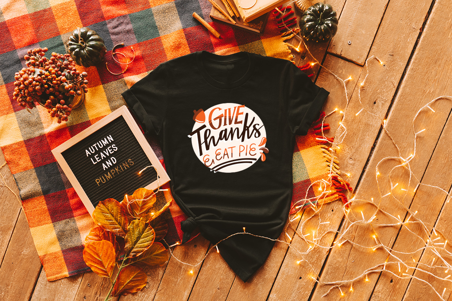 Give Thanks And Eat Pie – Thanksgiving Food Shirts In Bulk