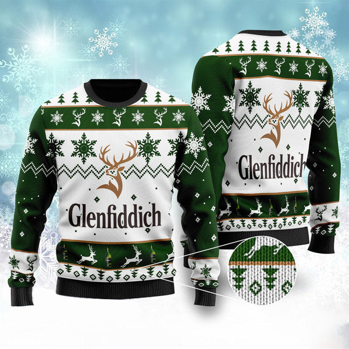 Glenfiddich Whisky Wine Ugly Christmas Sweater – Best Christmas Gifts 2023