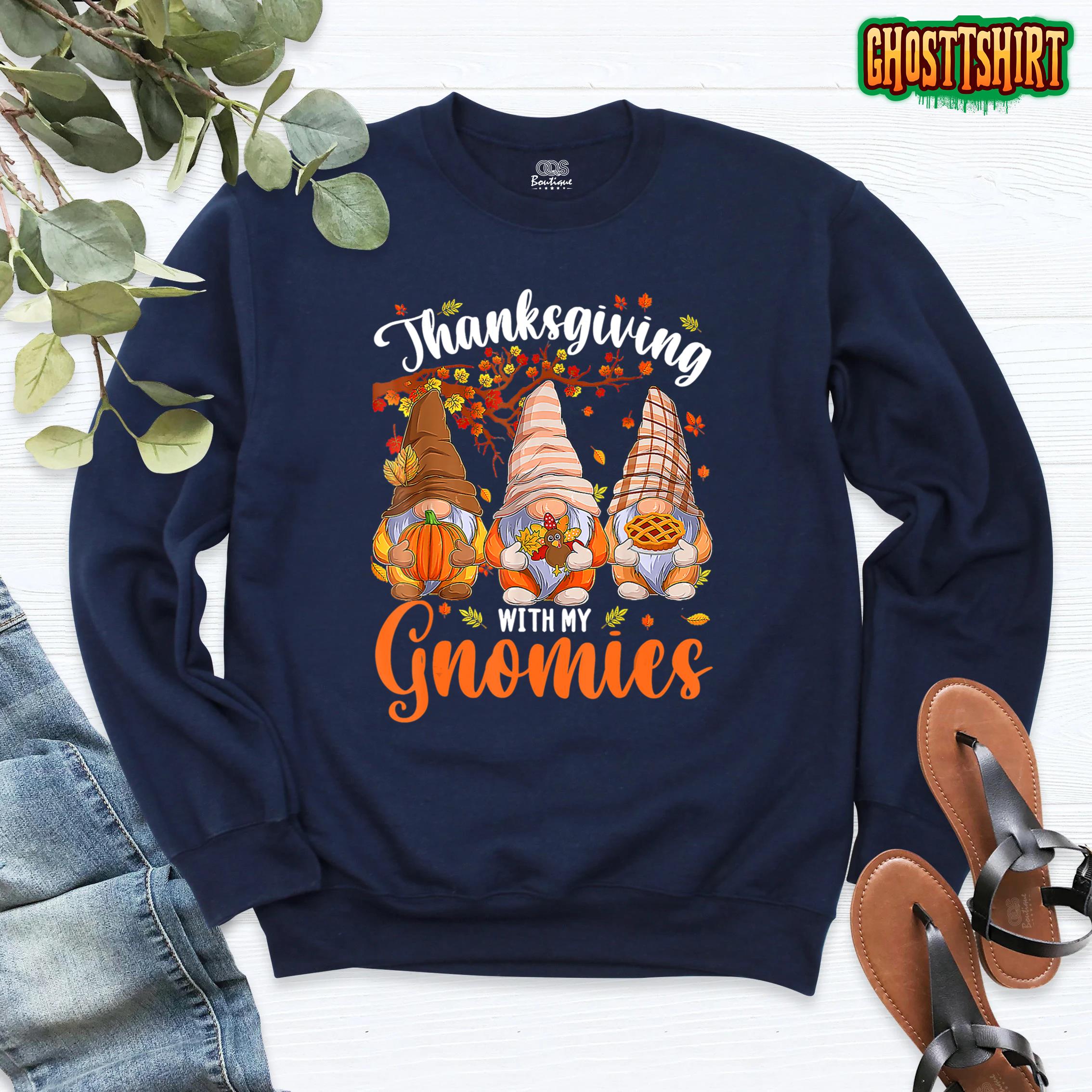 Gnomes Happy Thanksgiving Autumn Fall Pumpkin Spice Gnome Sweatshirt