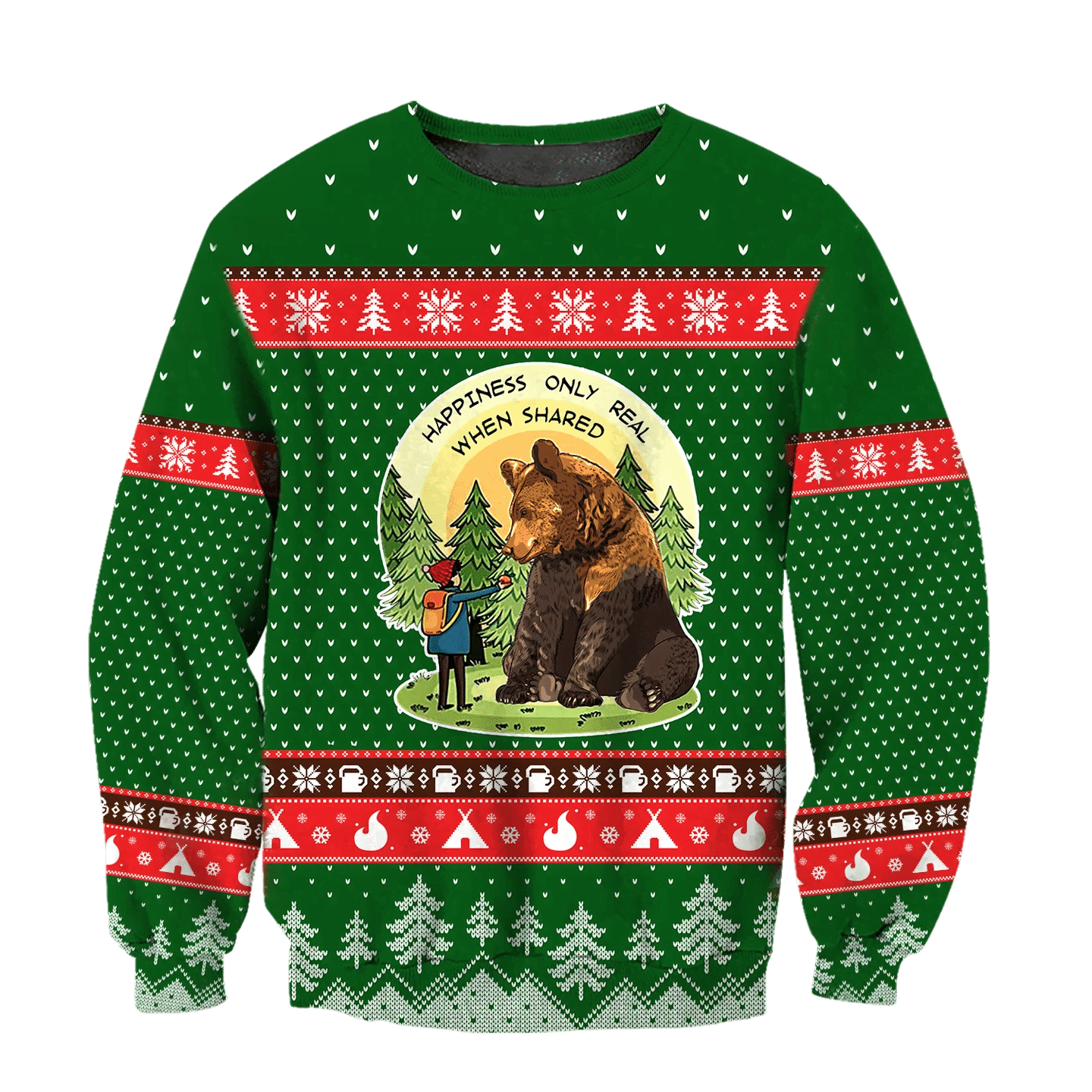 Go Camping Play With Bear Ugly Christmas Sweater | For Men & Women | Adult | US3216- Best Christmas Gifts 2023