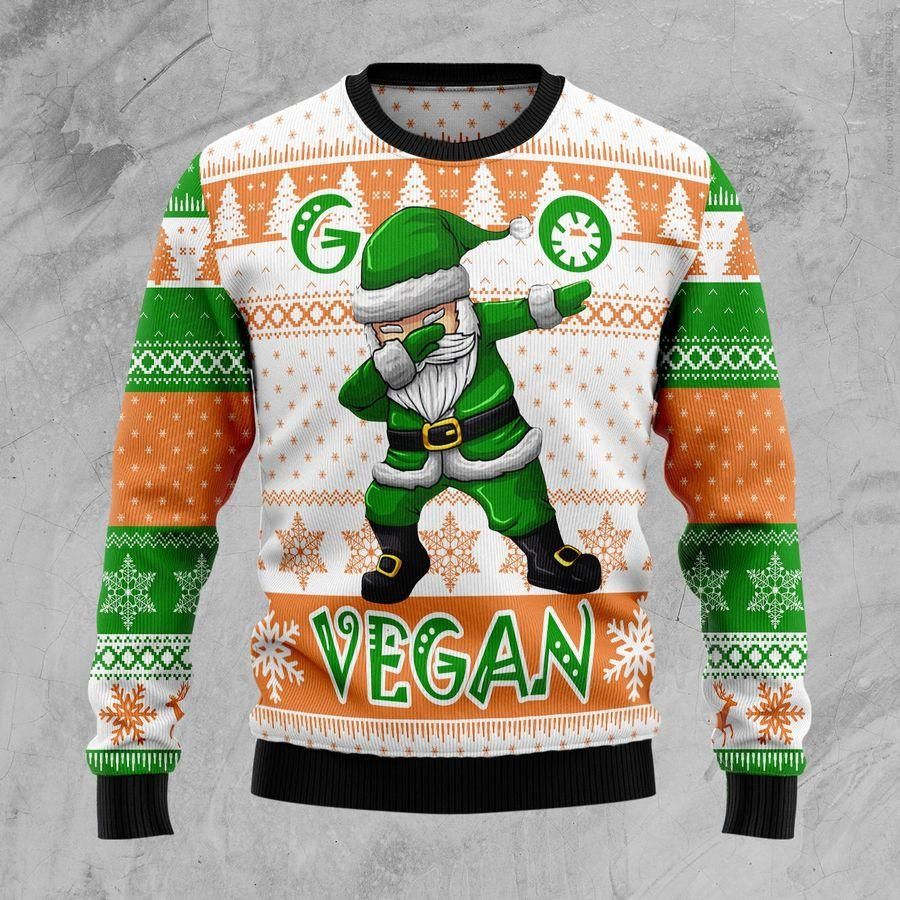 Go Vegan Ugly Christmas Sweater | For Men & Women | Adult | US1417- Best Christmas Gifts 2023