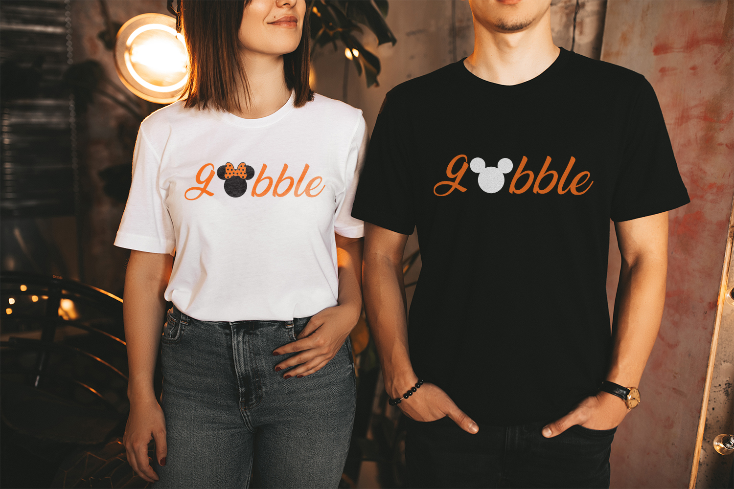 Gobble Cute Couple Thanksgiving Shirts For Fun