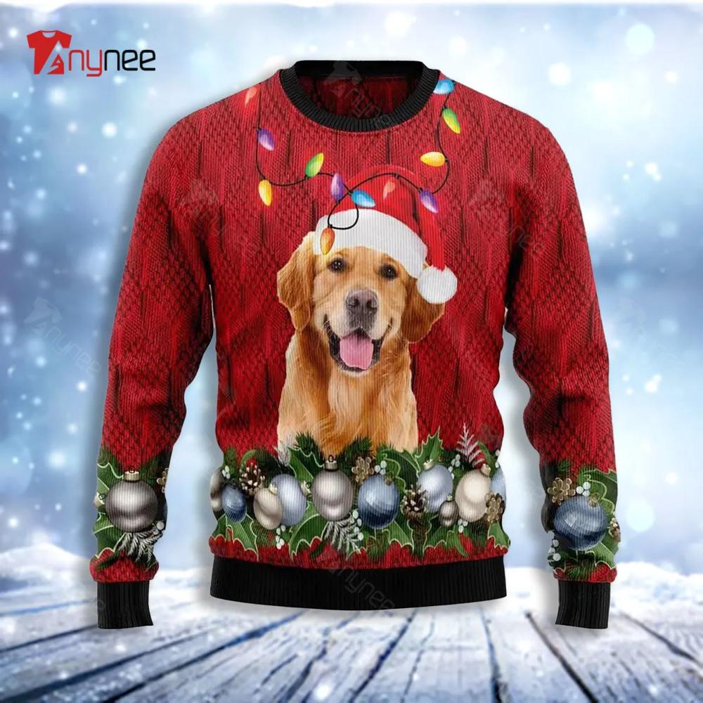 Golden Retriever Christmas Beauty Ugly Christmas Sweater- Best Christmas Gifts 2023