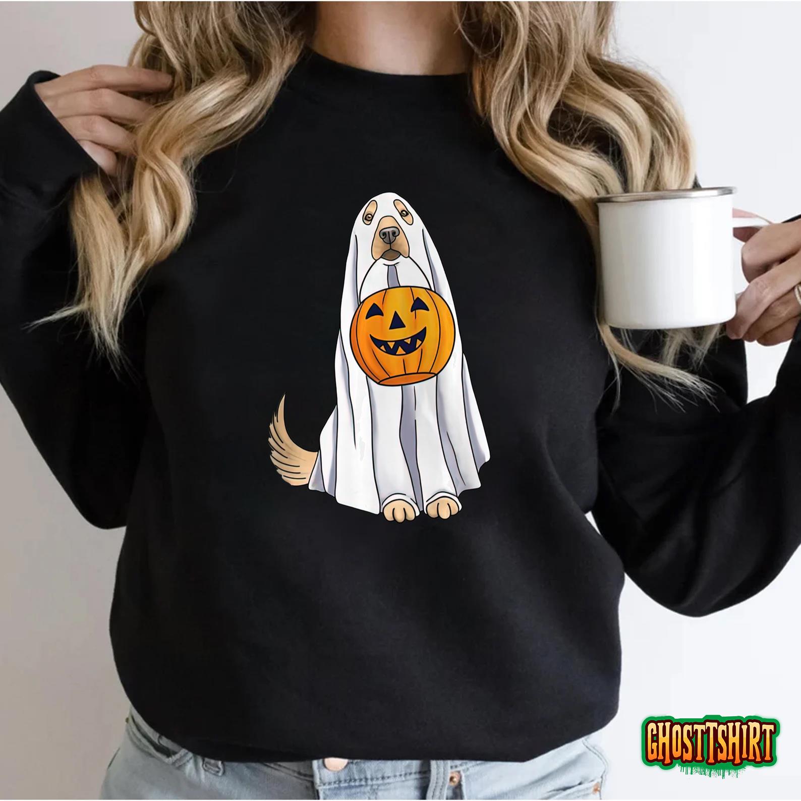 Golden Retriever Ghost Dog Halloween Trick Or Treat Sweatshirt