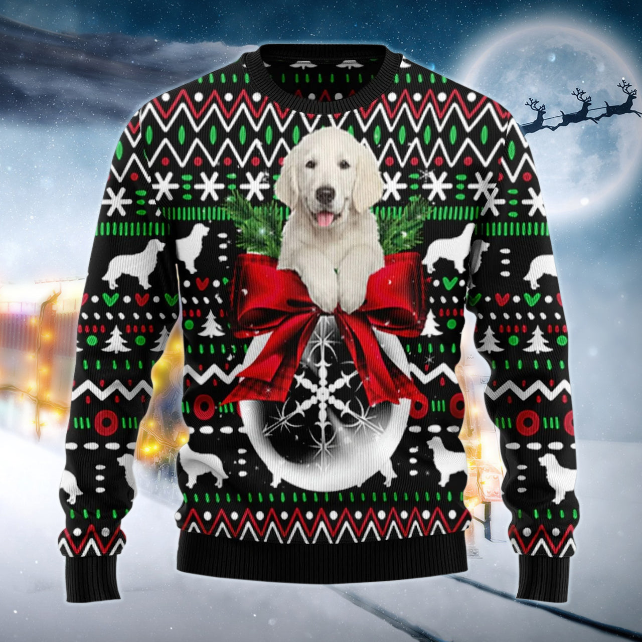 Golden Retriever Puppy Xmas Ugly Sweater – Best Christmas Gifts 2023