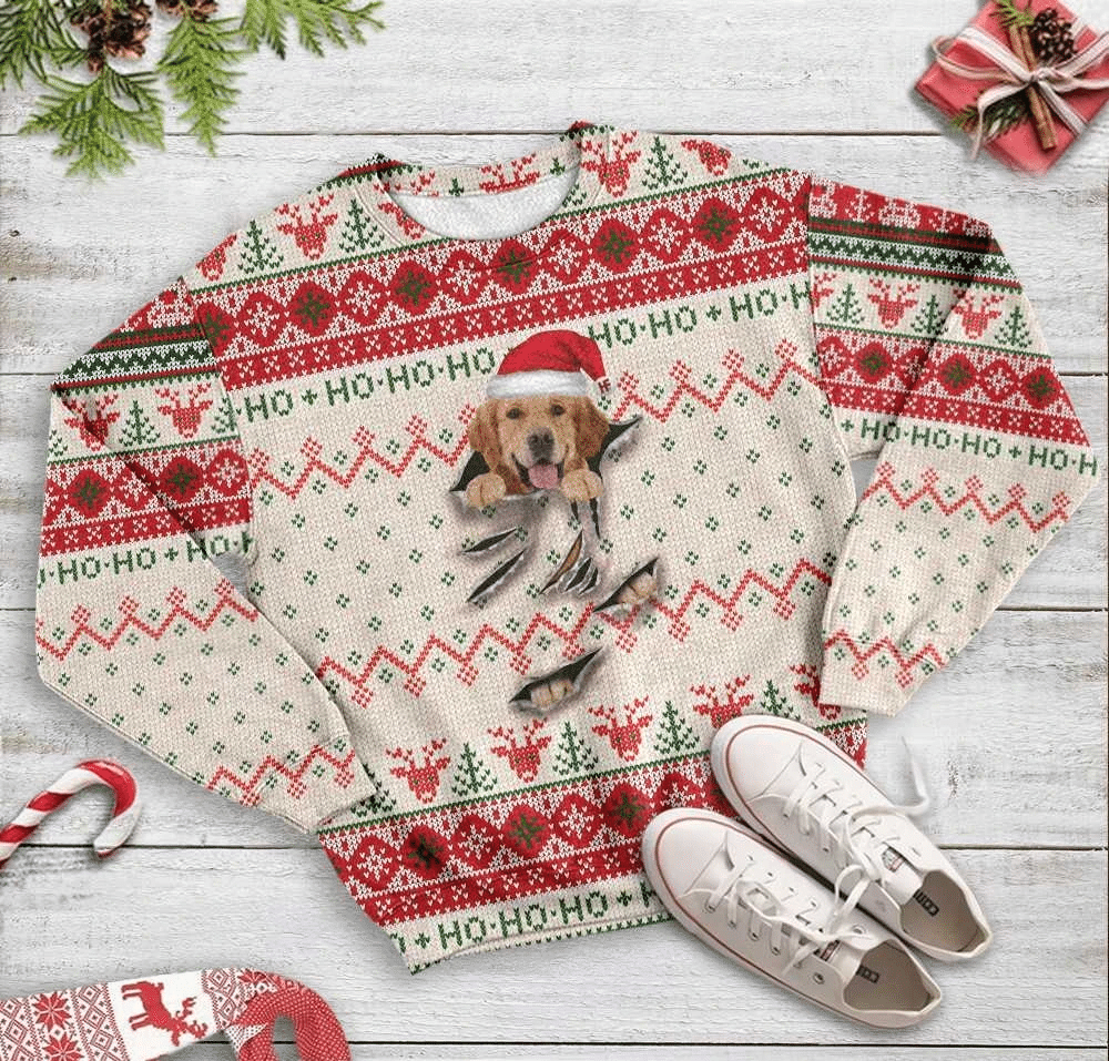 Golden Retriever Scratch Ugly Christmas Sweater | For Men & Women | Adult | US3141- Best Christmas Gifts 2023