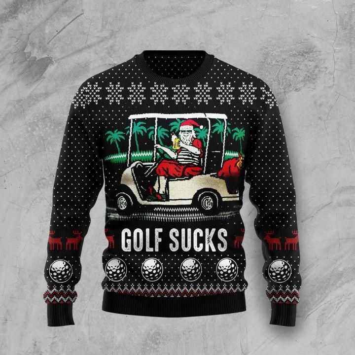 Golf Sucks Ugly Christmas Sweater | For Men & Women | Adult | US1379- Best Christmas Gifts 2023