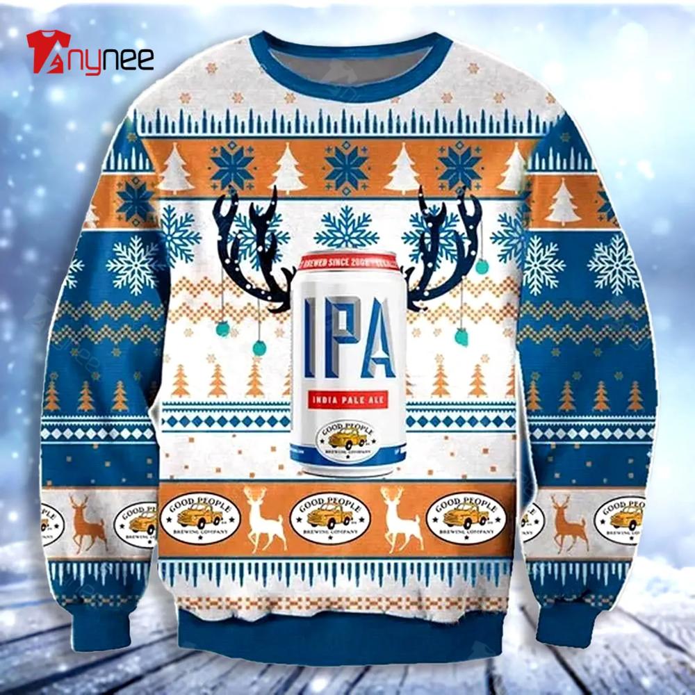 Good People India Pale Ale Womens Ugly Christmas Sweater- Best Christmas Gifts 2023