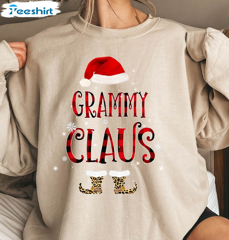 Grammy Claus Sweatshirt, Christmas Efl Unisex Hoodie Short Sleeve