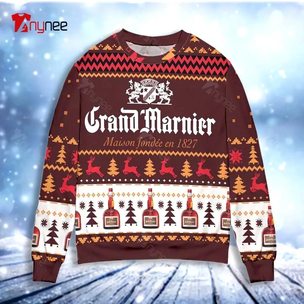 Grand Marnier Maison Fondee En 1827 Ugly Christmas Sweater- Best Christmas Gifts 2023