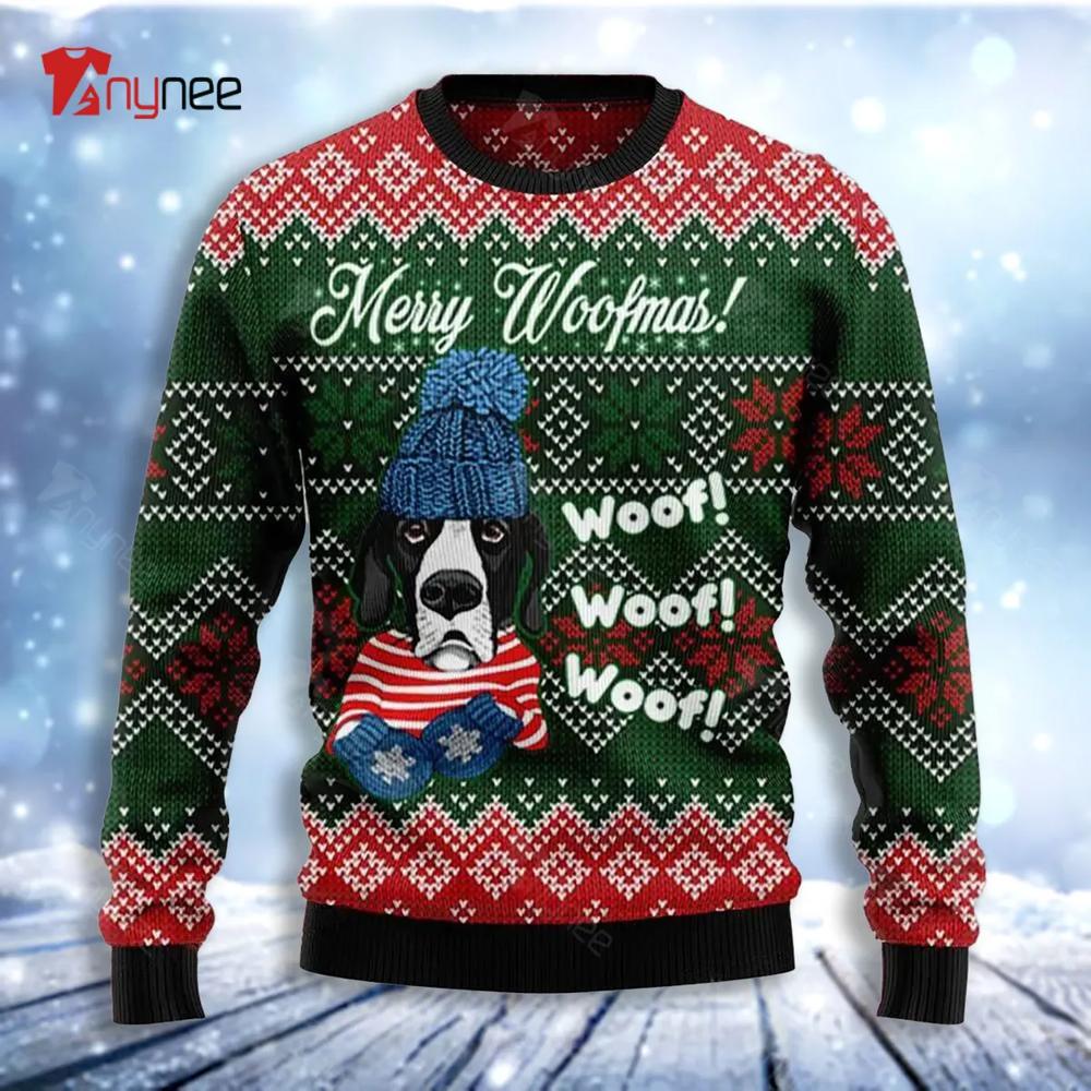 Great Dane Merry Woofmas Ugly Christmas Sweater- Best Christmas Gifts 2023