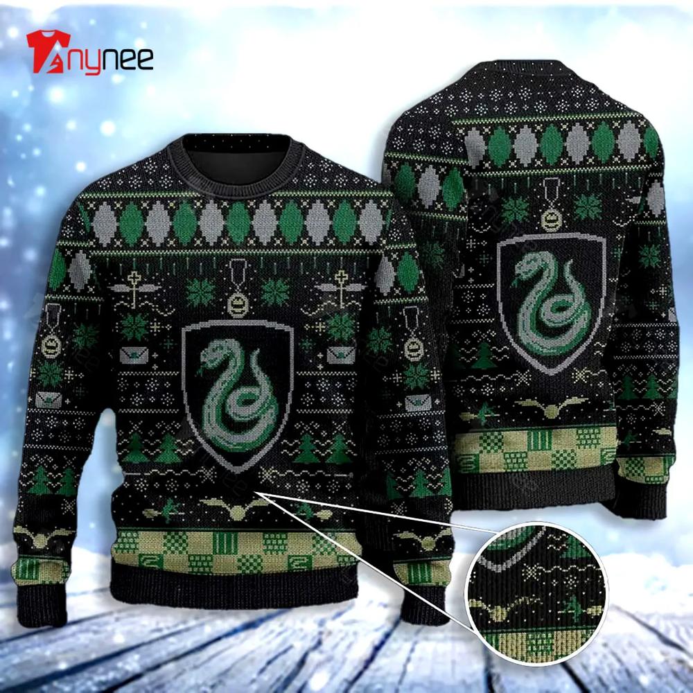 Green And Silver Snake Ugly Christmas Sweater- Best Christmas Gifts 2023