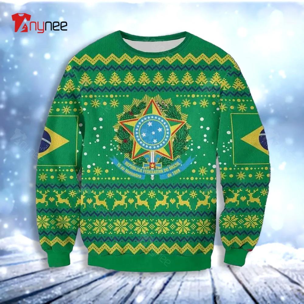 Green Brazil Ugly Christmas Sweater- Best Christmas Gifts 2023