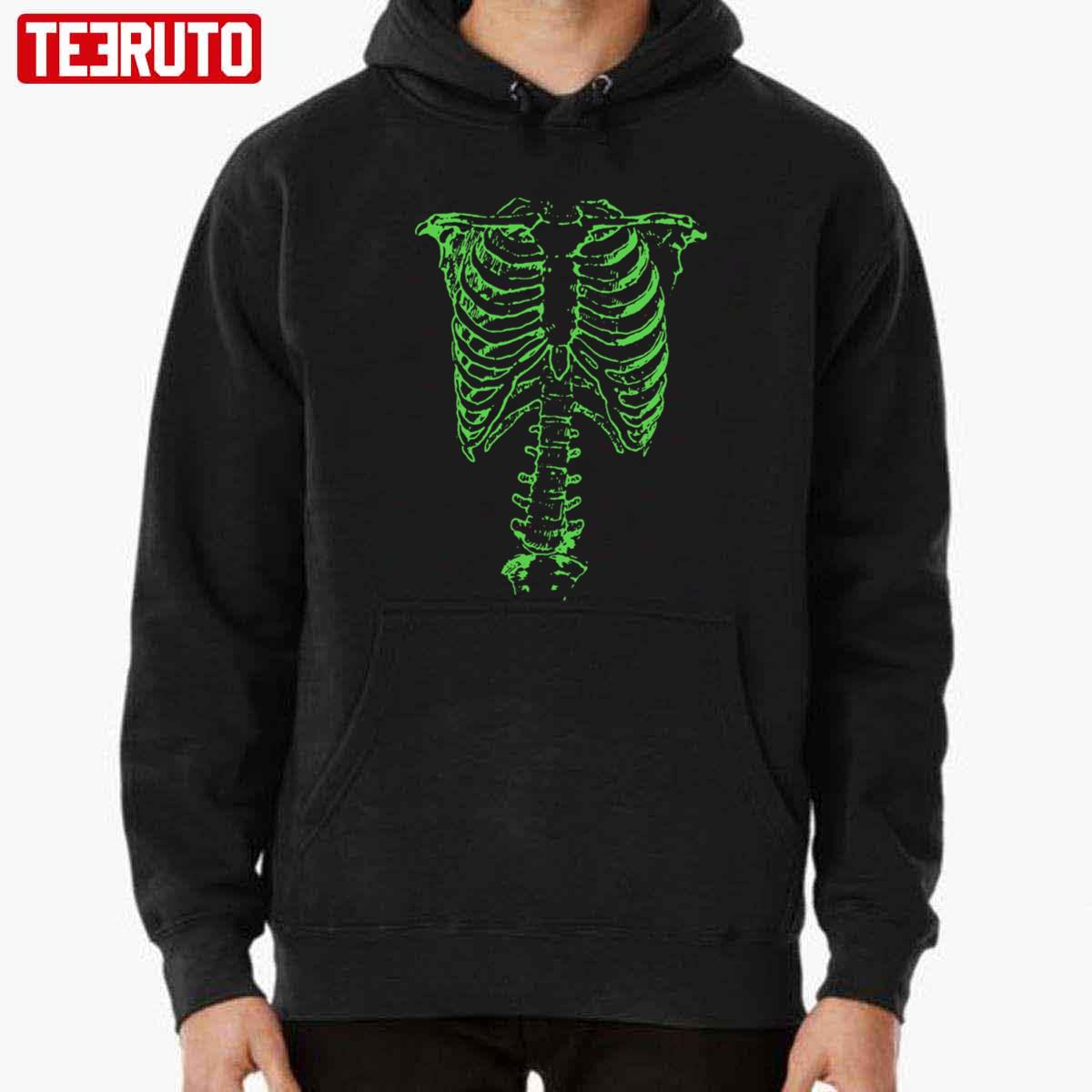 Green Ribcage Halloween Unisex T-Shirt