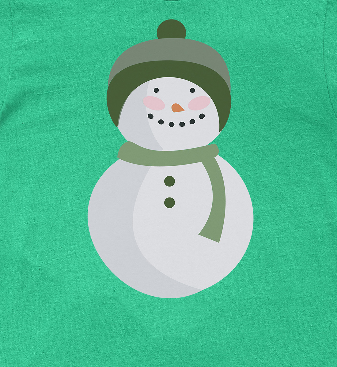 Green Snowman Cap Shirt: A HolidayShirts Xmas Special