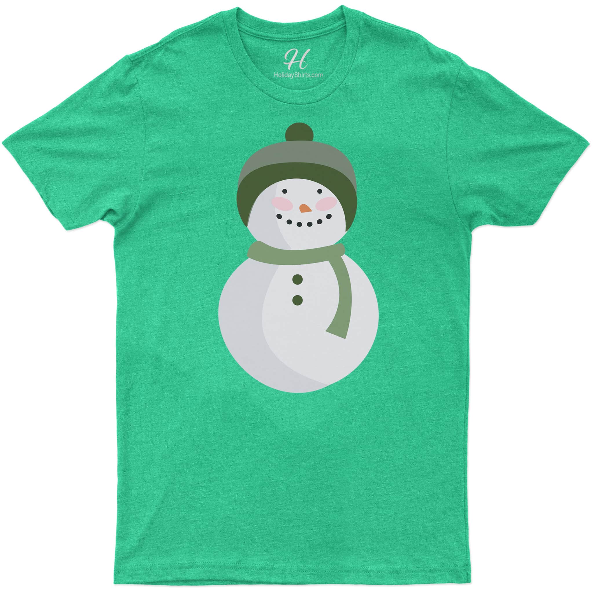 Green Snowman Cap Shirt: A HolidayShirts Xmas Special