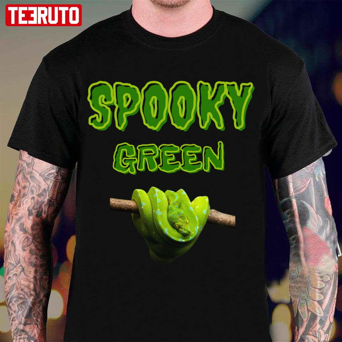 Green Tree Python Snake Lover B Day Present Active Halloween Unisex T-Shirt