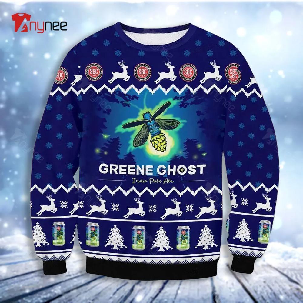 Greene Ghost India Pale Ale Chritsmas Ugly Christmas Sweater- Best Christmas Gifts 2023