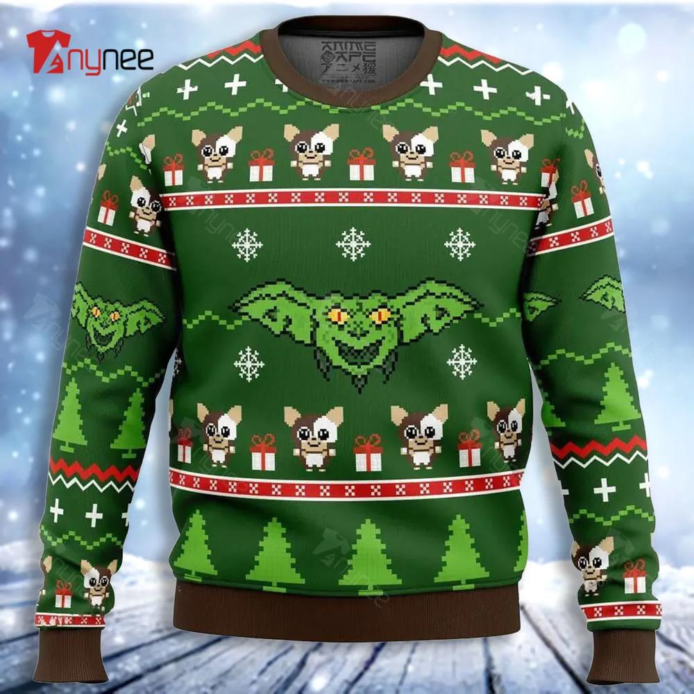 Gremlins Movie Pine Tree Ugly Christmas Sweater- Best Christmas Gifts 2023